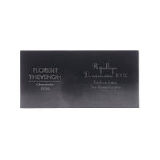 Single-origin 100% chocolate bar box, Dominican Republic, front logo text