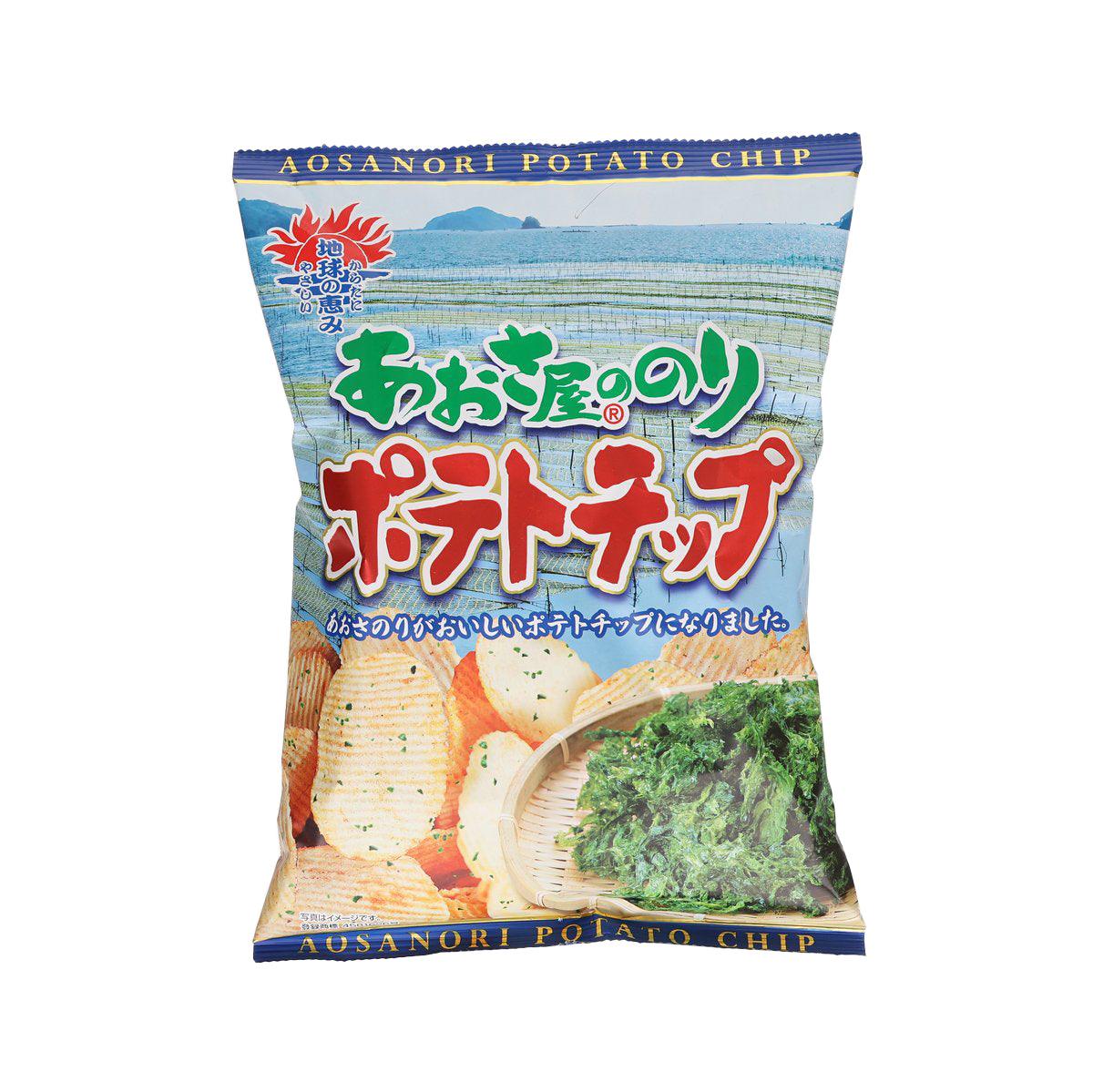 Bag of Aosa nori potato chips with front label
