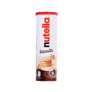 Nutella biscuit tube with crunchy cookies and Nutella filling, front label, red cap