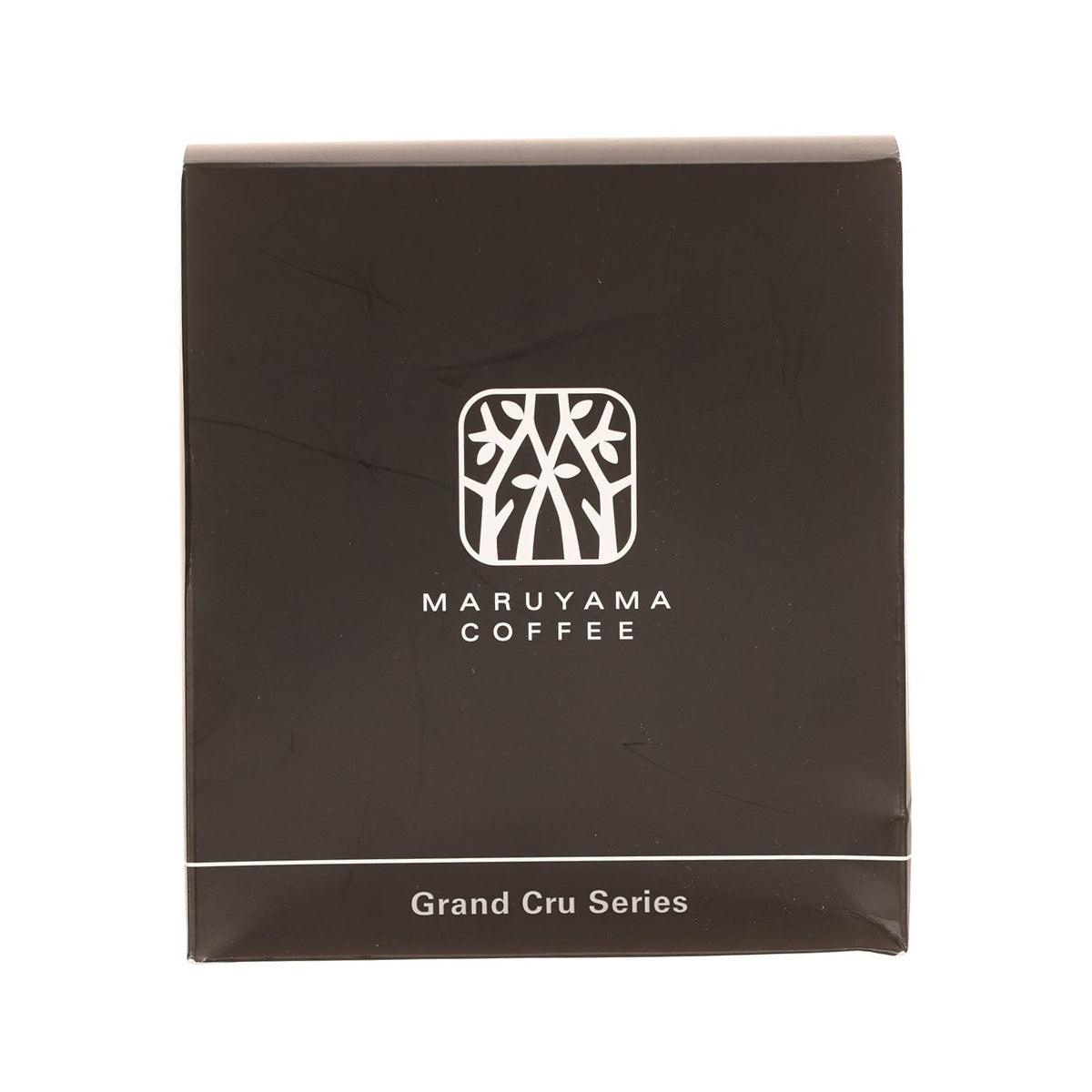 MARUYAMA COFFEE drip bag coffee box in dark brown with logo and Grand Cru Series