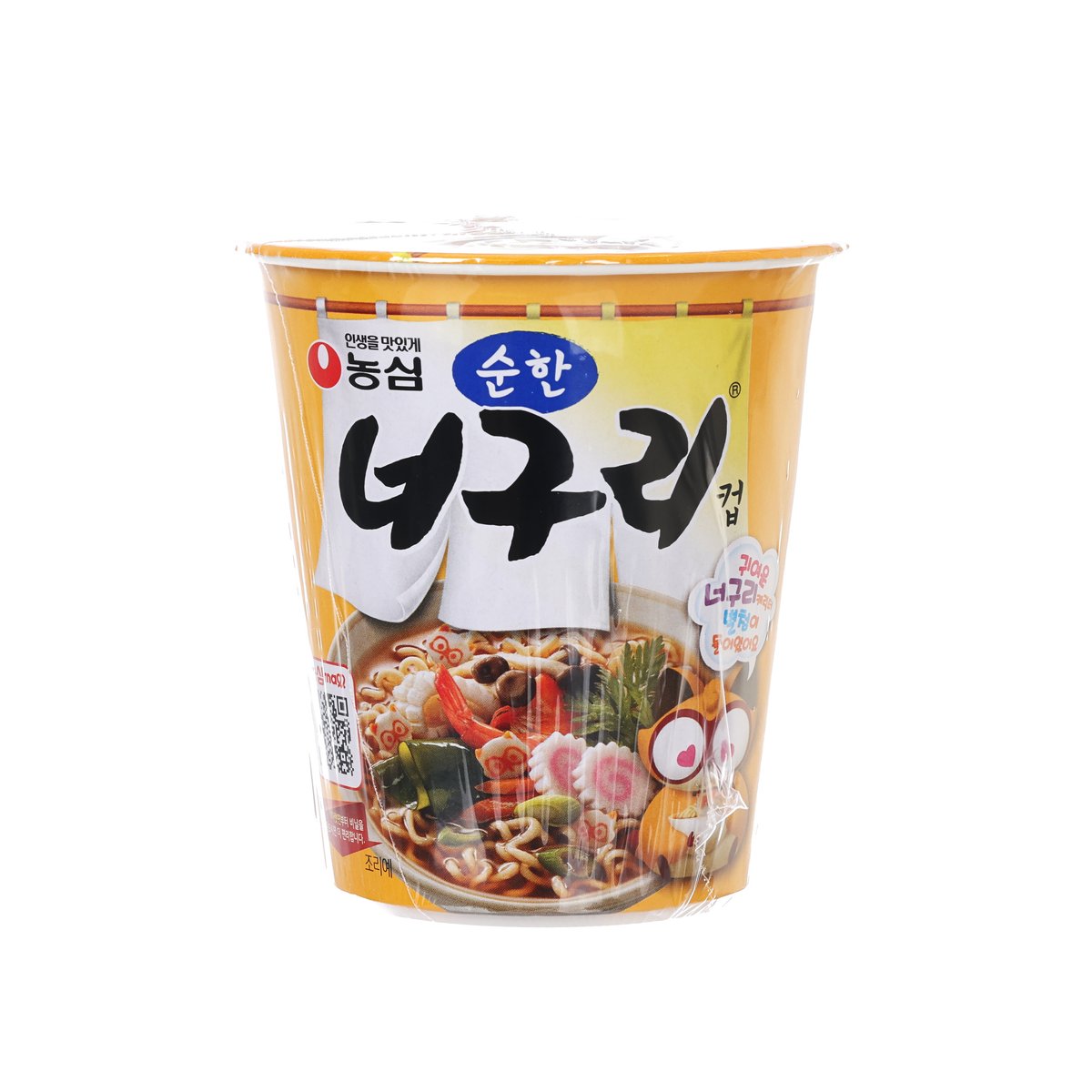 Orange instant noodle cup with mild Neoguri-style sauce graphics, 63g