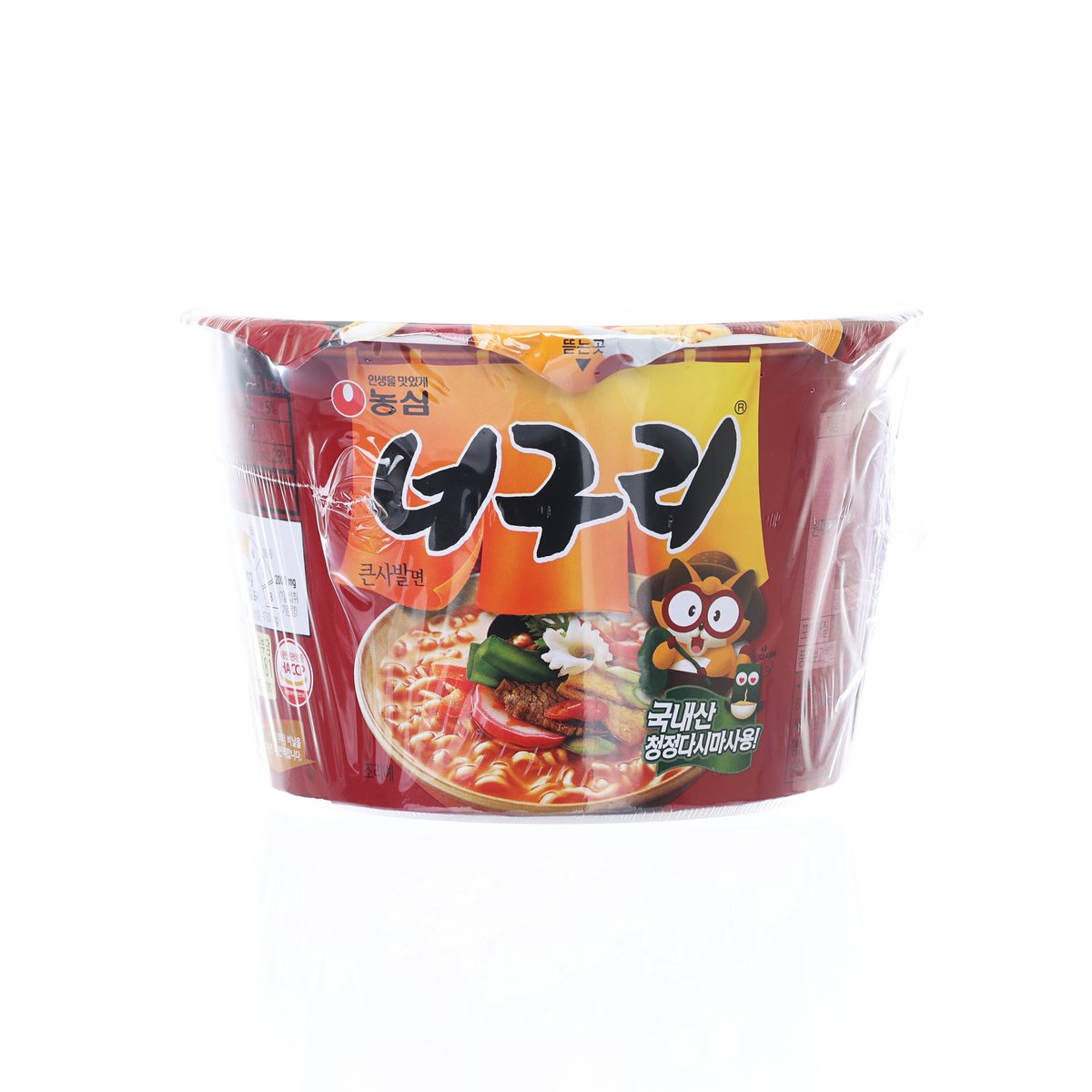 Red Noodle cup package with Neoguri logo and soup illustration on front.