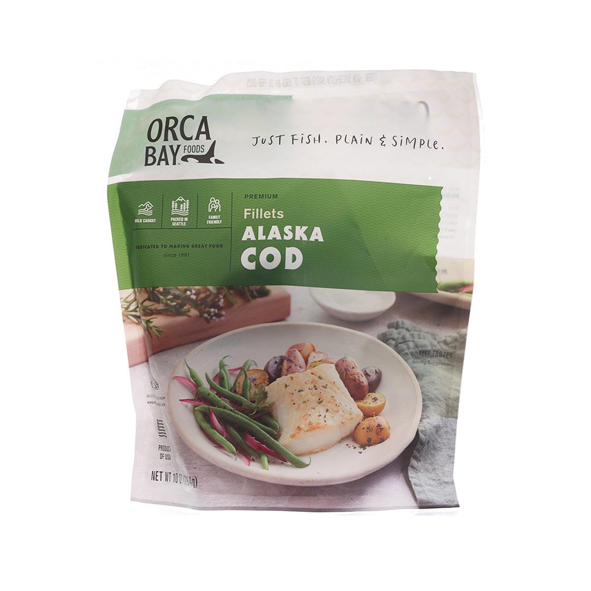 ORCA BAY FOODS Alaska cod fillets frozen food bag
