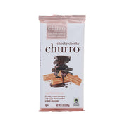 Dark chocolate bar with churro flavor in branded pouch, 80 g