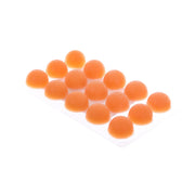 MARUHANICHIRO melon jelly, orange jelly spheres on a white tray