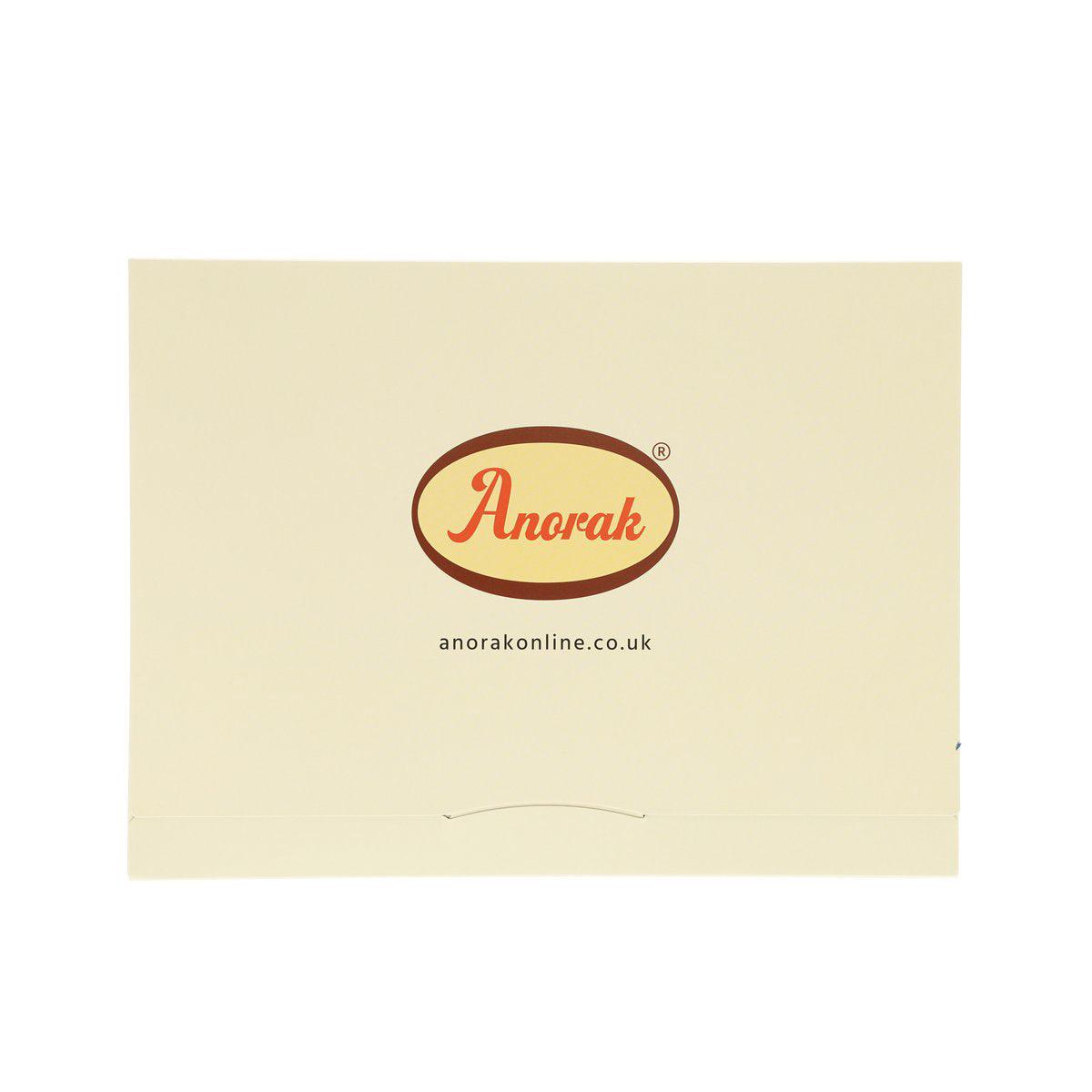 Anorak beige label card with oval logo