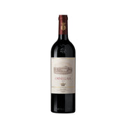 ORNELLAIA Bolgheri 2020 wine bottle, dark red cap and cream label on dark glass