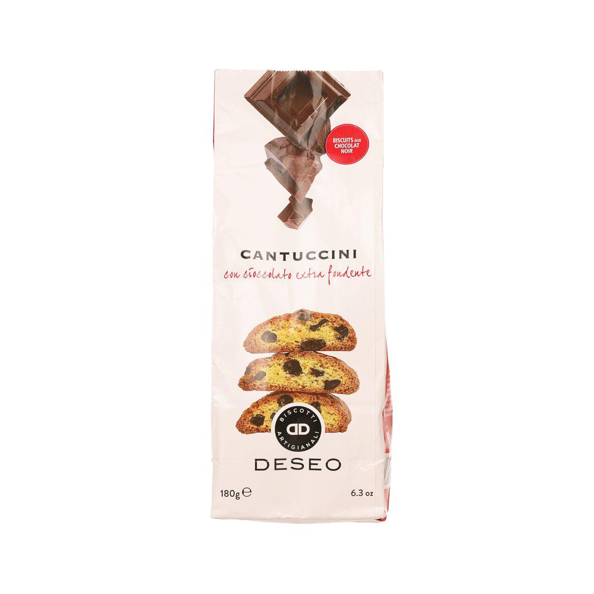 DESEO cantuccini biscuits with dark chocolate, 180 g pouch