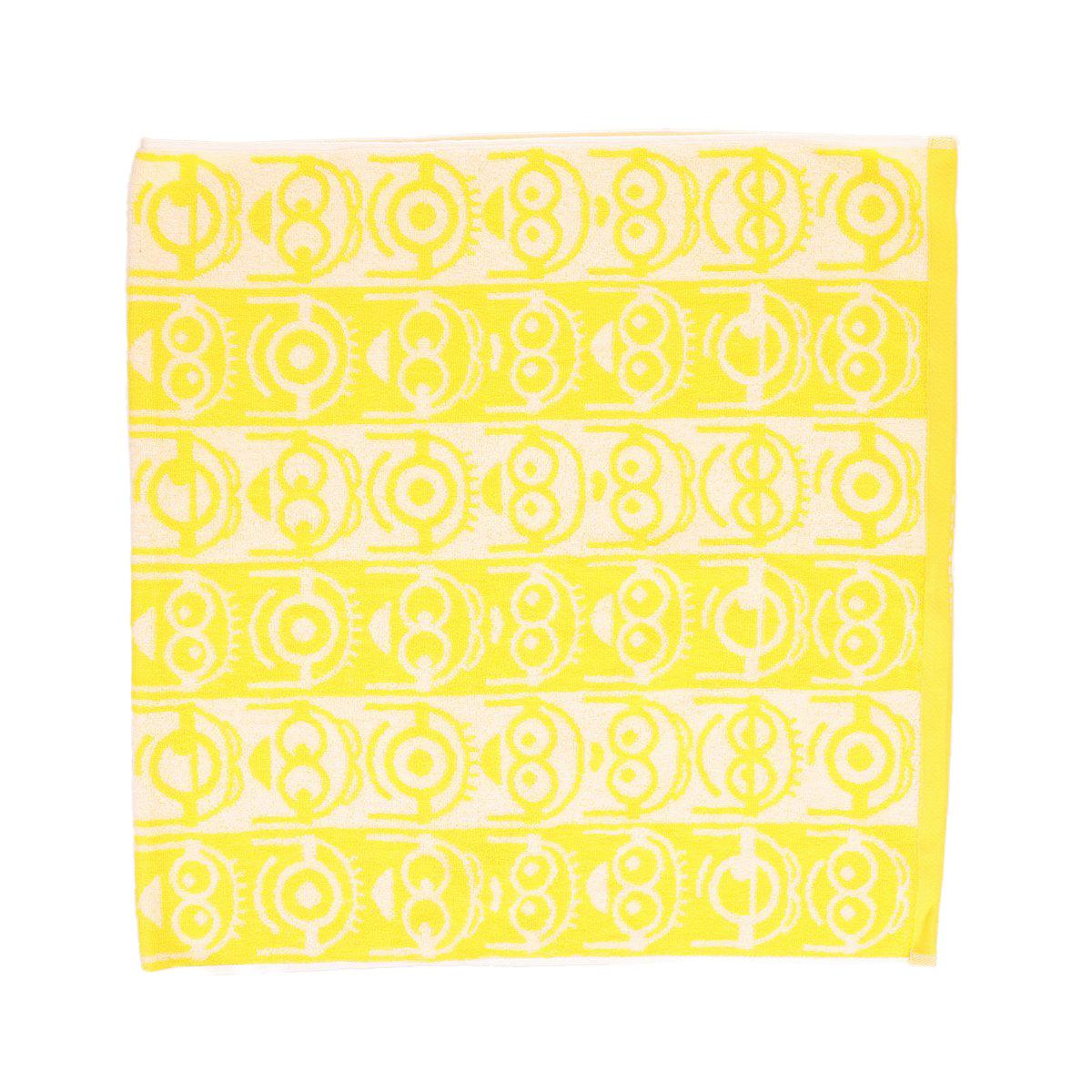 MARUSHIN yellow Minions face bath towel, 60x120cm, patterned fabric