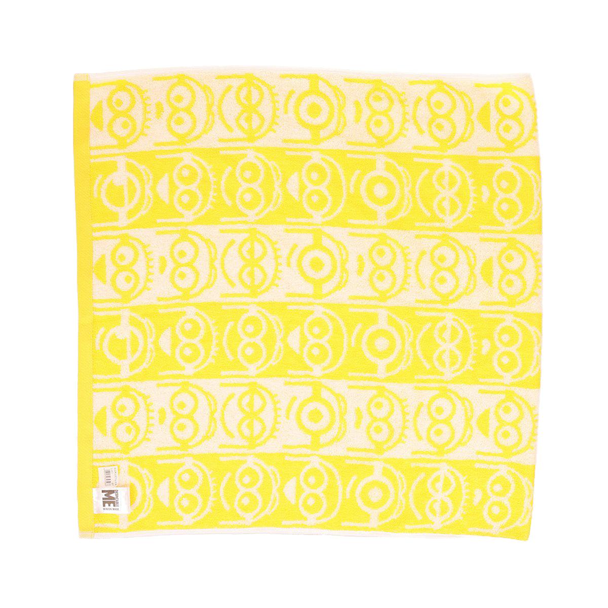 MARUSHIN yellow Minions face bath towel, 60x120cm, with small tag on corner