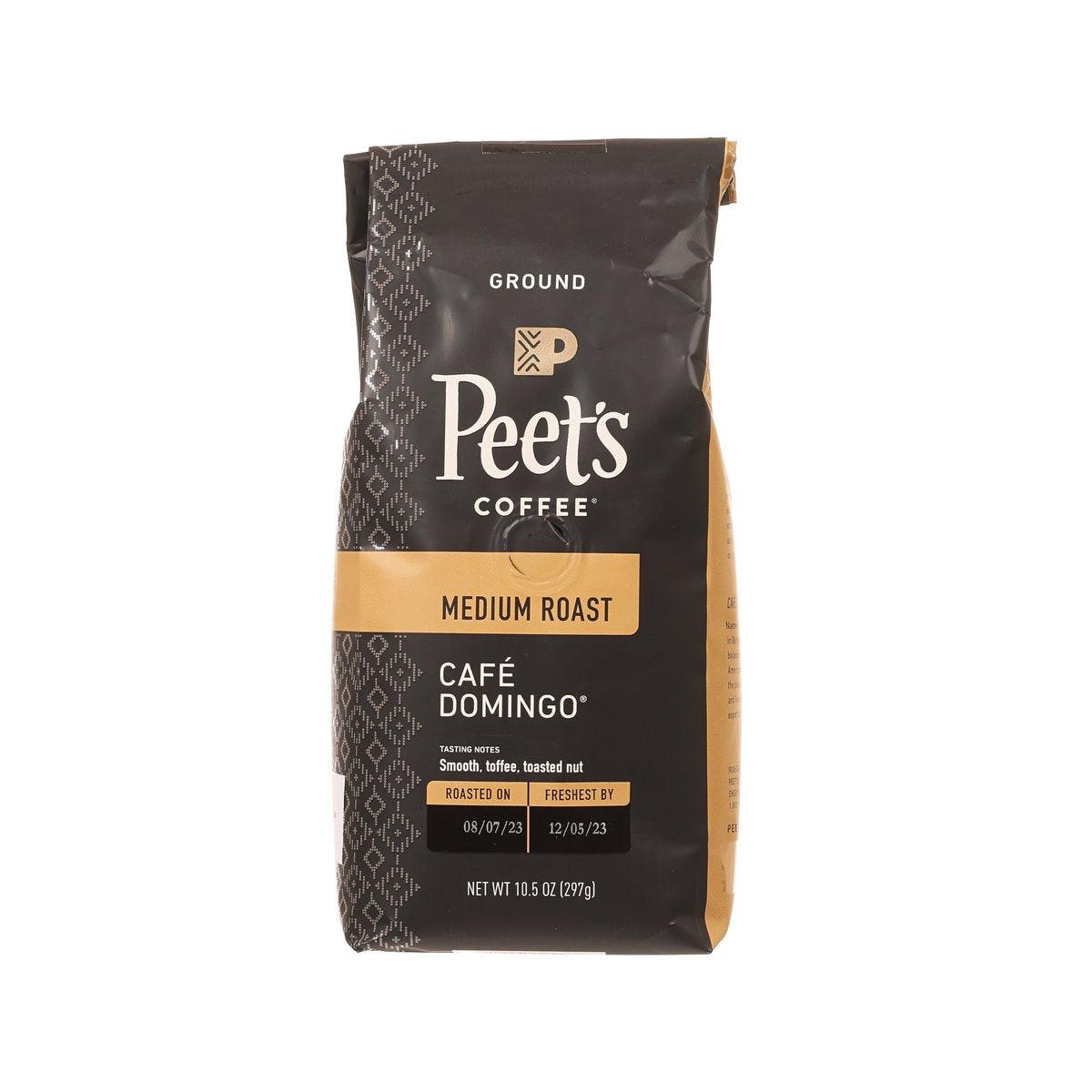 PEET'S ground medium roast coffee bag, Café Domingo, 10.5 oz