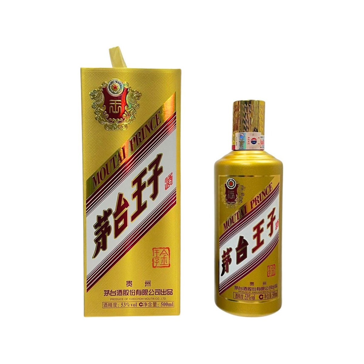 KWEICHOW MOUTAI Moutai Prince 500 mL gold baijiu bottle with gift box