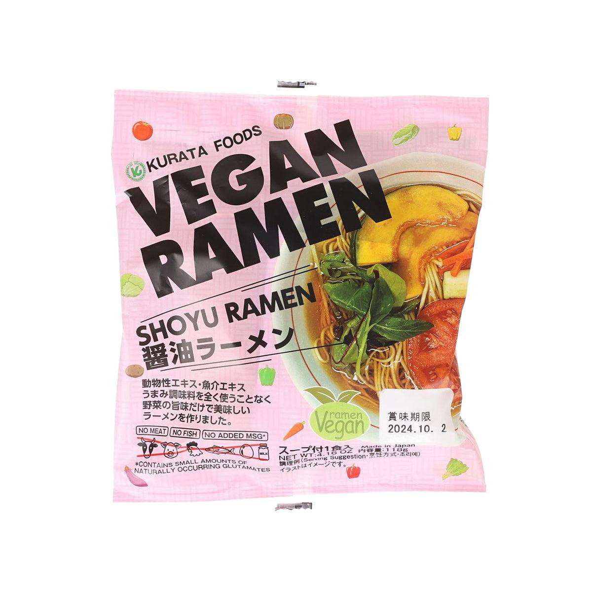 KURATA vegan instant ramen soy sauce flavor packet, front label