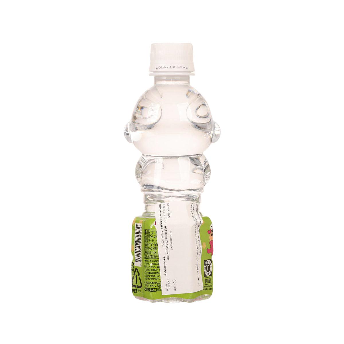 MOKKU character water bottle (300 mL) back with barcode and green label