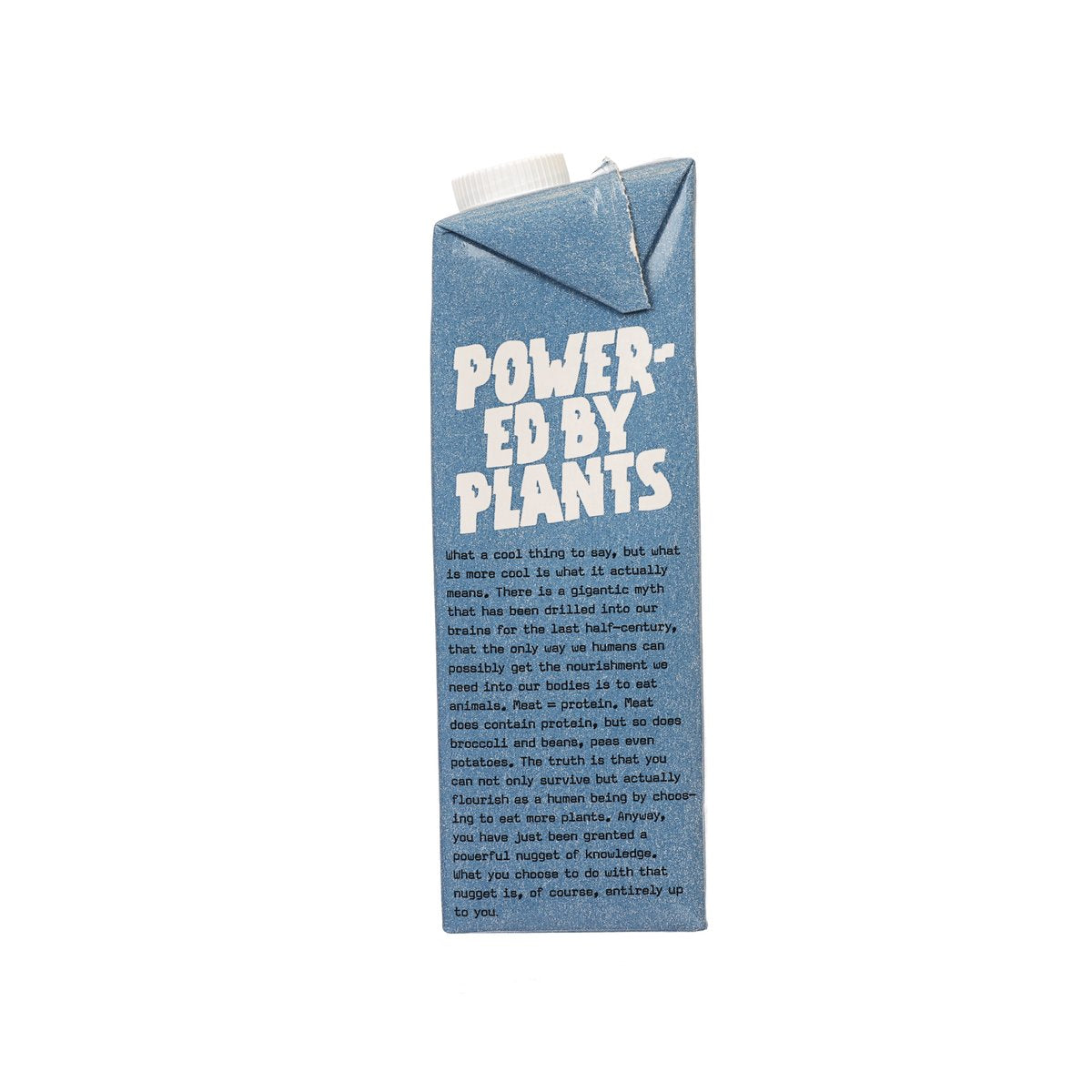 OATLY Oat Drink Deluxe high-calcium 1L carton, blue side panel text.