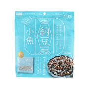 MDH natto and small fish snack pouch with blue package and bowl illustration