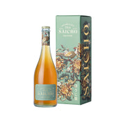 Sparkling tea gift pack with SAICHO hojicha bottle and matching green display box