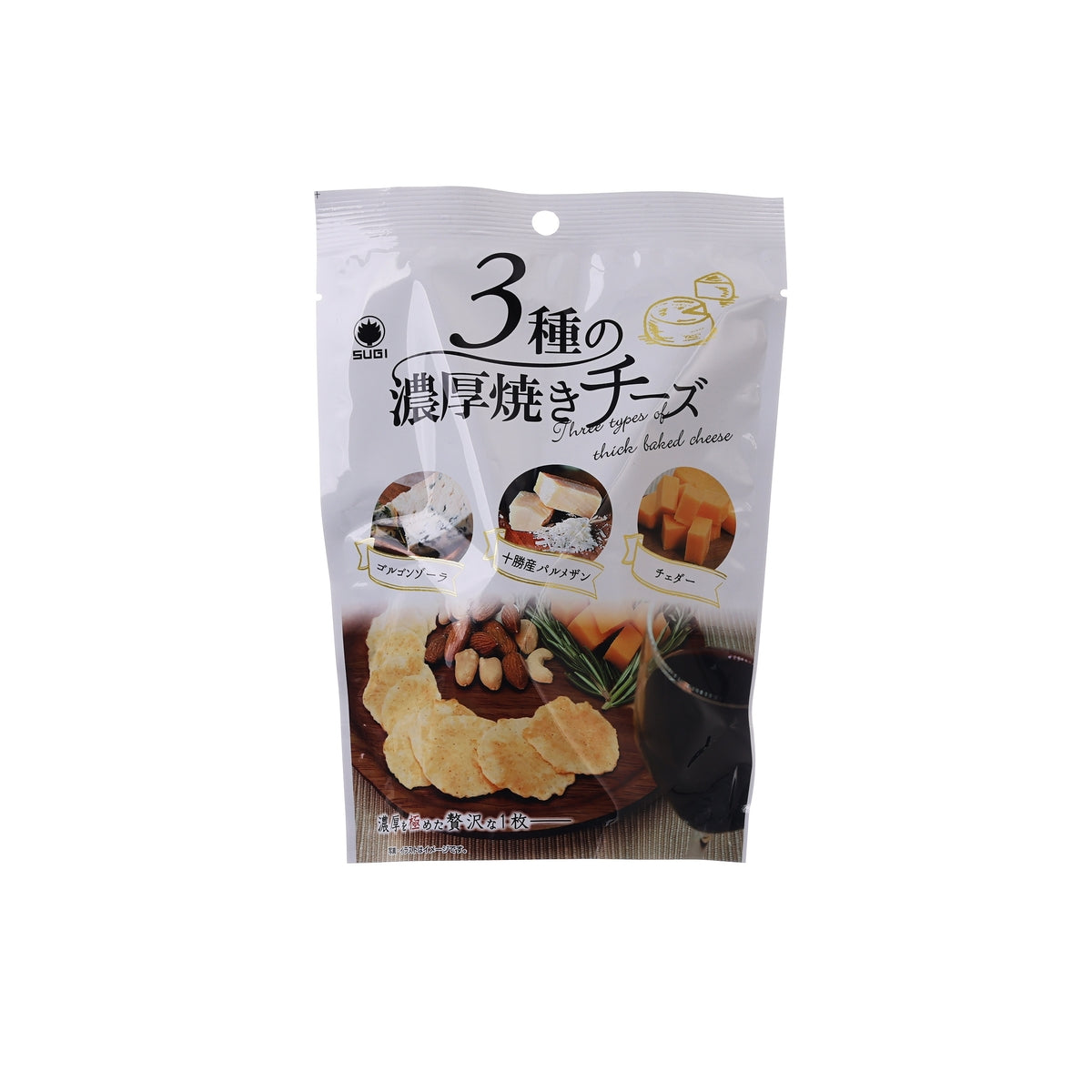 SUGISEIKA thick baked cheese cracker variety bag, 3 types, 14g