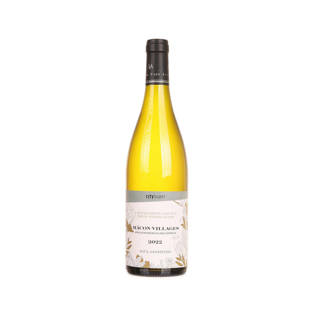 2022 Macon Villages white wine bottle, 750 mL, dark cap