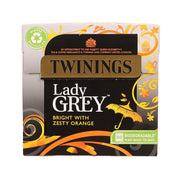 Biodegradable Lady Grey tea bags box with zesty orange, 80-count, TWININGS