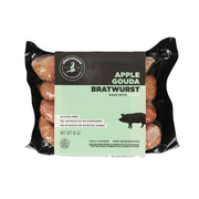 CHARCUTNUVO apple gouda bratwurst sausage pack, made with pork, net wt 10 oz