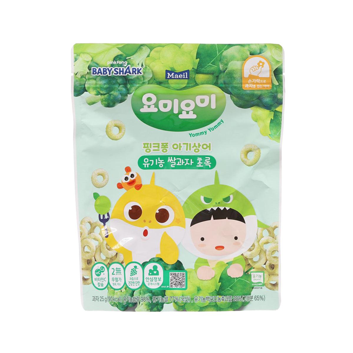 MAEIL organic rice snack bag with mixed green fruit & veggie flavor, 25g