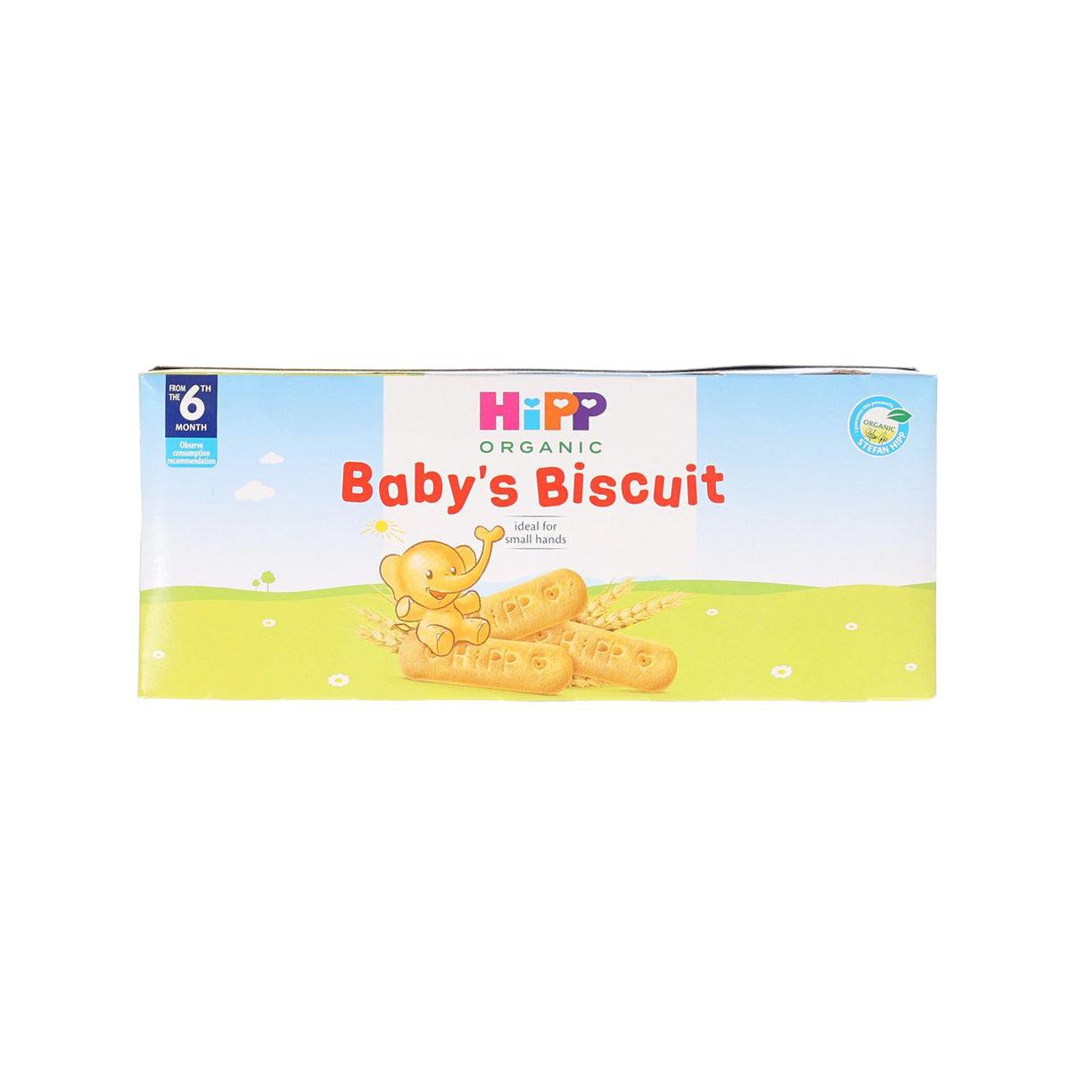 HIPP Organic Baby's Biscuit rectangular box, front view with logo and title