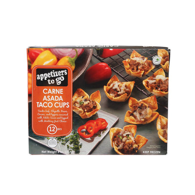 APPETIZERS TO GO Carne Asada Taco Cups, 227g – Gourmet Snack