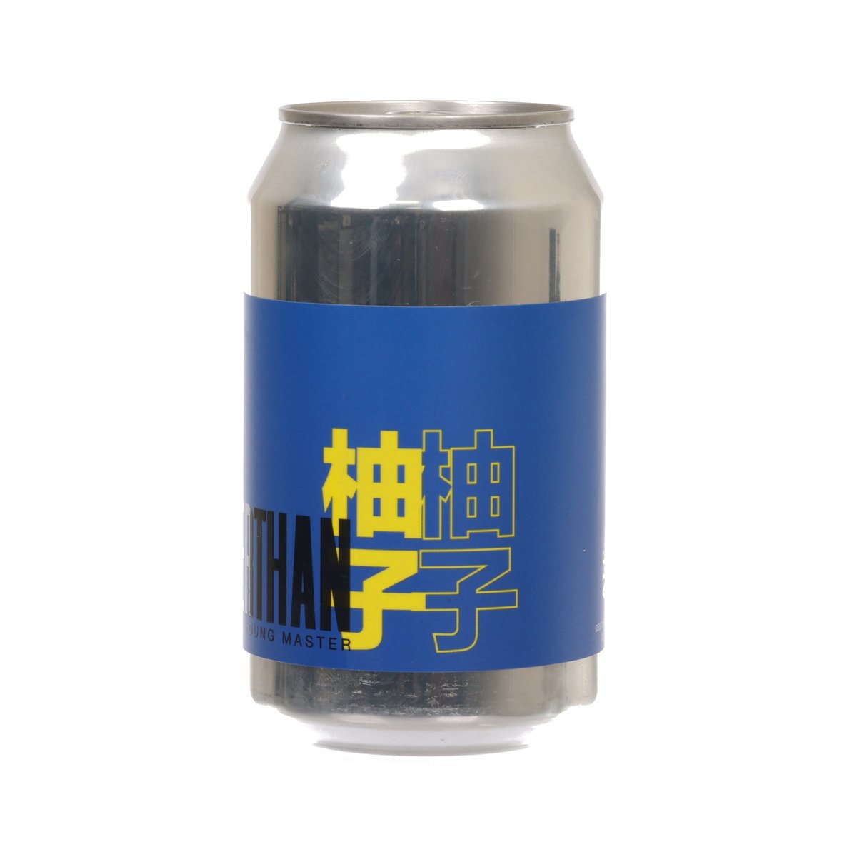 Yuzu gin highball can with blue label, Japanese characters, and silver top