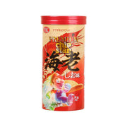 YBC Premium Chip Star potato chip canister, red and beige, shrimp flavor