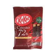 KitKat mini chocolate wafer pack, 72% cacao, front red bag