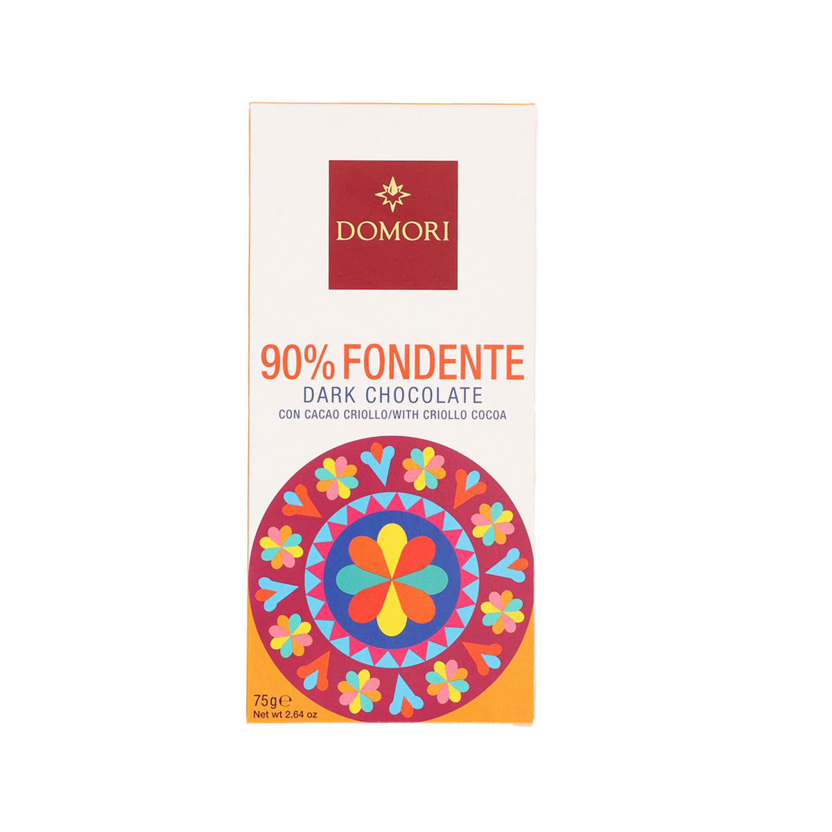 DOMORI 90% dark chocolate with Criollo cocoa, 75g front pack