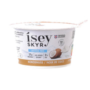 Lactose-free coconut skyr cup, white lid and tan container, 170 g