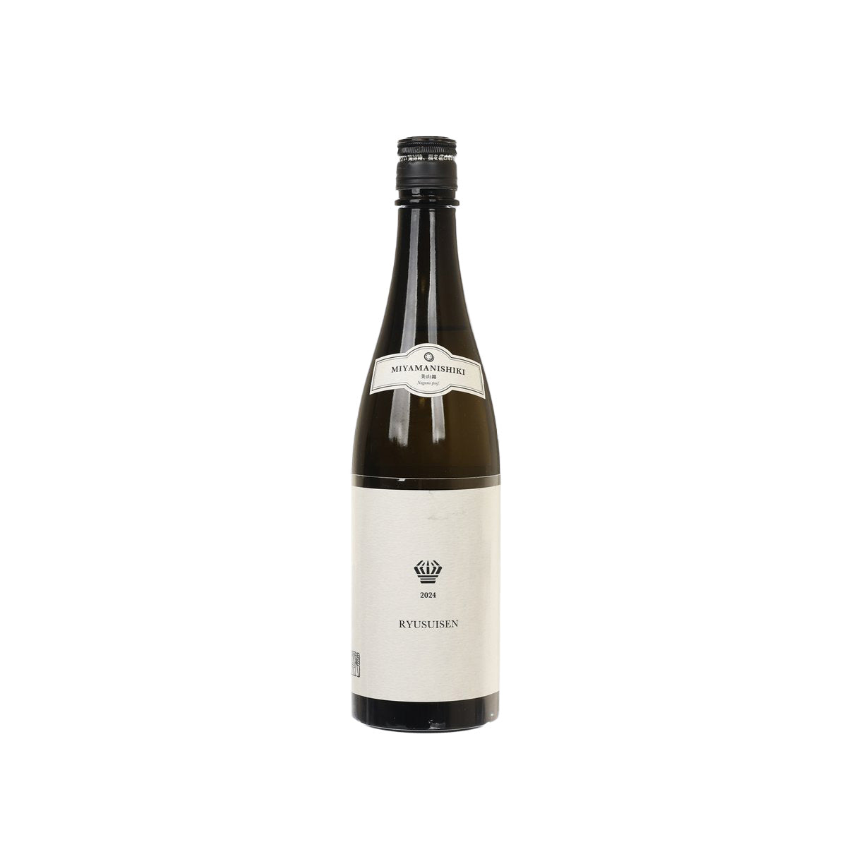 RYUSUISEN Miyama Kimoto 720 mL sake bottle, angled view with front label
