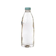 BONAQUA mineral water bottle, clear PET with teal cap, 600 mL
