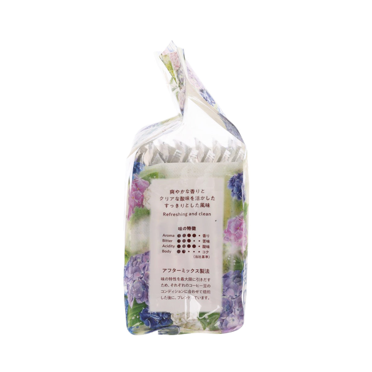 OGAWA drip coffee pouch with refreshingly clean message and aroma notes