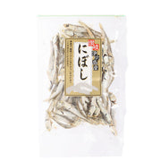TOSAYA niboshi dried sardines in 90g stand-up pouch with front label