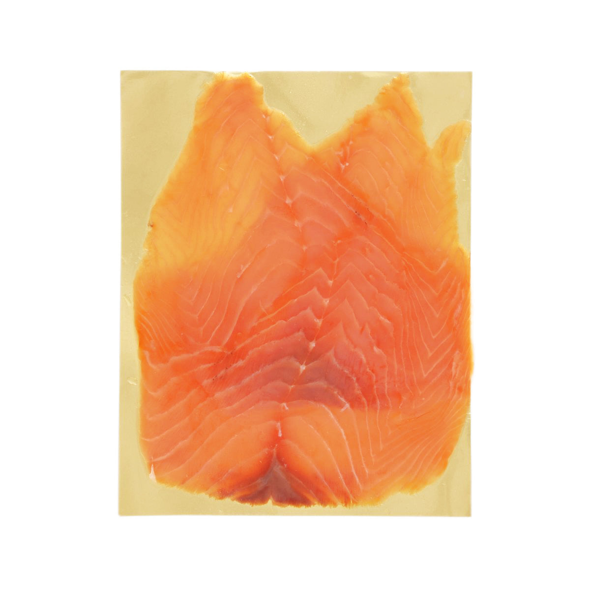 GUYADER Norwegian smoked salmon slice, smoked orange-pink with visible marbling