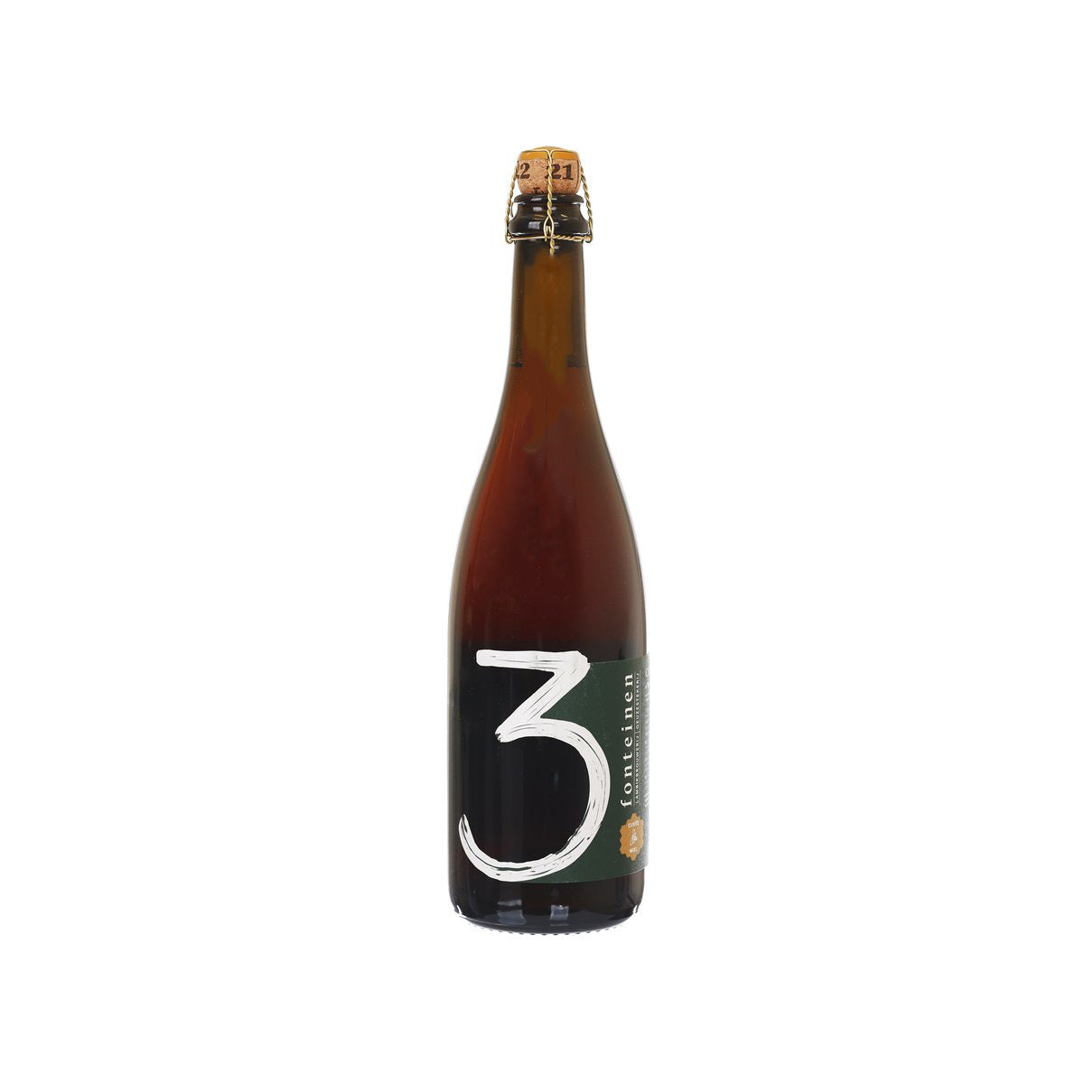 3 Fonteinen Cuvée Miel 750mL beer bottle with black label and cork