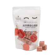 Hawthorn hamburger snack treats in clear stand-up pouch, 80g