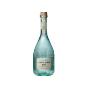 LIND & LIME gin bottle 700 mL, teal glass with label and cork