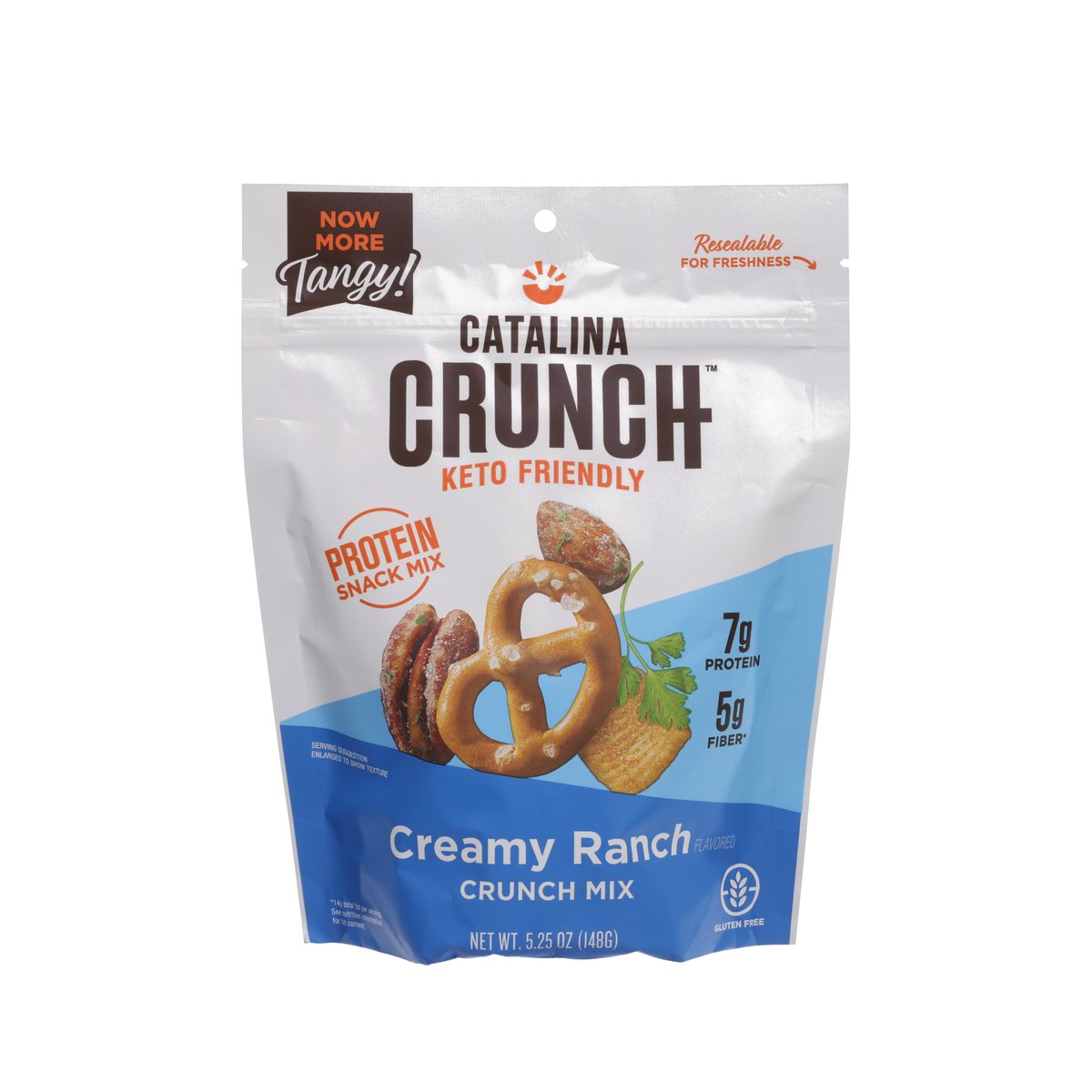 Snack mix bag, Creamy Ranch flavor, keto-friendly pretzels and nuts