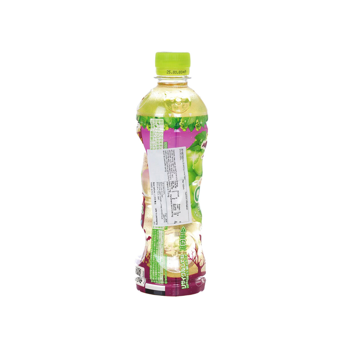 MINUTE MAID Qoo grape drink PET bottle, 425 mL, back label side
