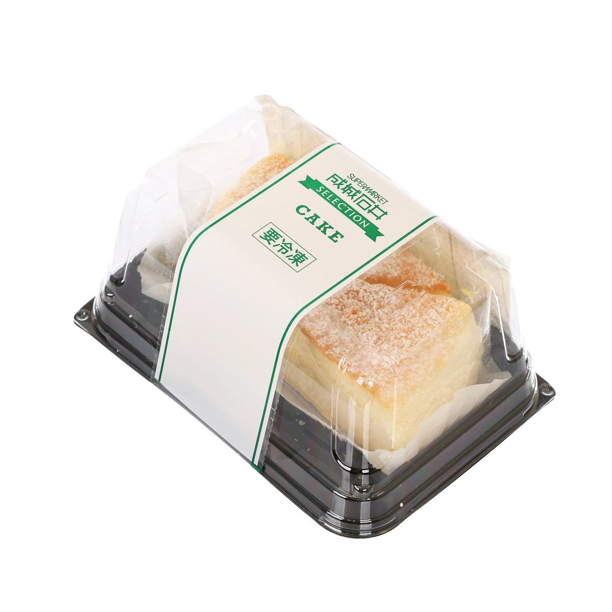 SEIJOISHII frozen cheese soufflés in clear plastic pack, 2 pieces