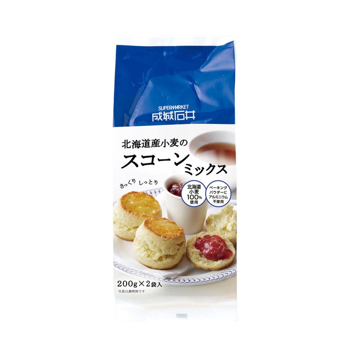 SEIJOISHII scone mix pouch, 200g x2, for Hokkaido wheat
