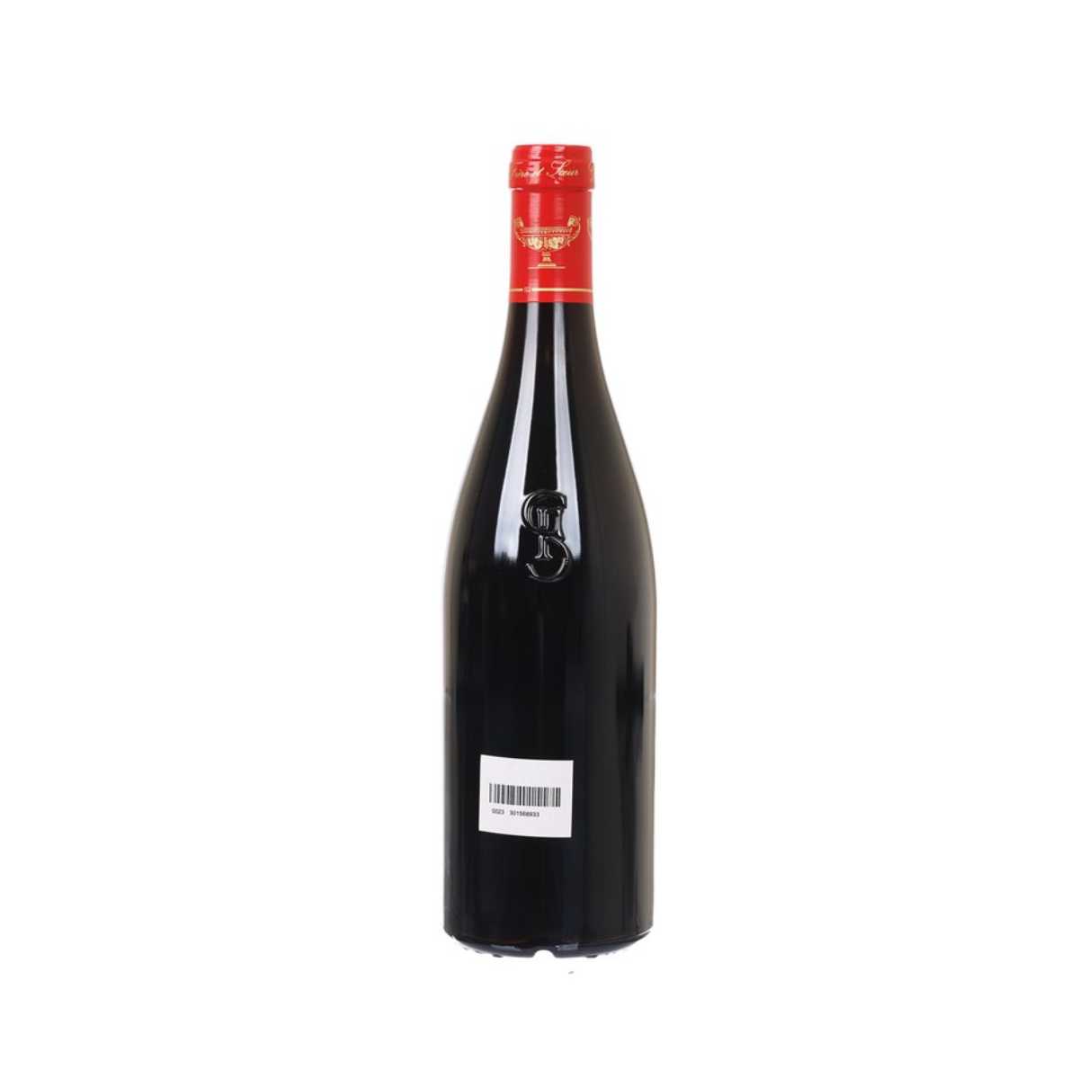 GROS FRERE ET SOEUR Clos Vougeot Grand Cru 2022 bottle back with barcode sticker, red foil