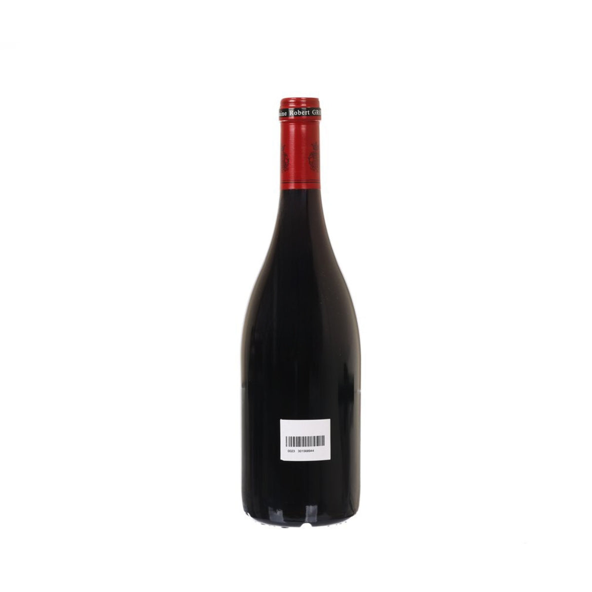 DOMAINE ROBERT GROFFIER wine bottle, back with barcode sticker