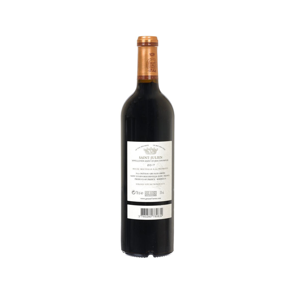CH GRUAUD LAROSE Saint-Julien 17 red wine bottle, 750 mL, back label