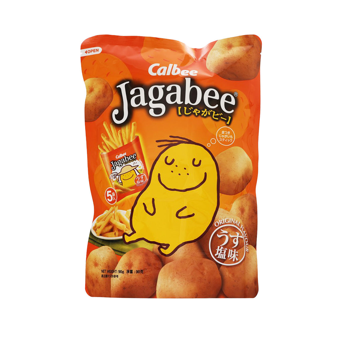 Calbee Jagabee original potato sticks standing pouch, 90g