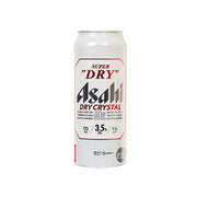 Beer can with Super Dry Dry Crystal label, 3.5% alc., 500 mL